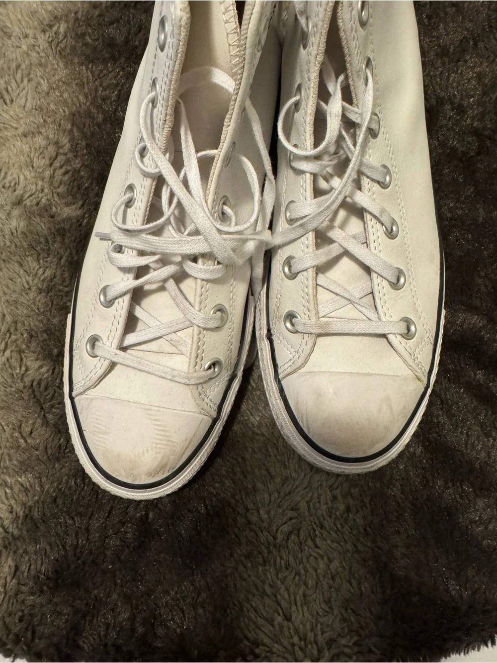 Converse White High Top Platform Sneakers - Picture 5 of 5